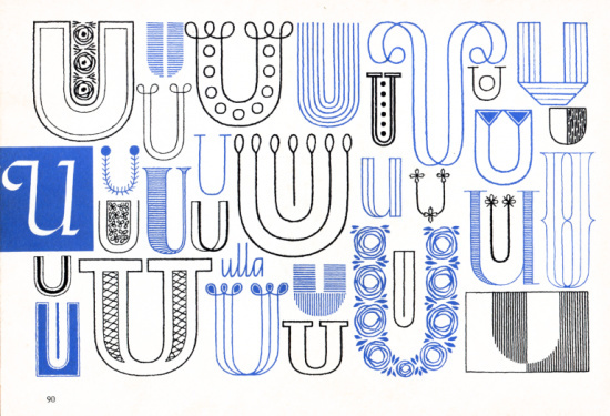 U, Embroidery Letterforms, Present and Correct