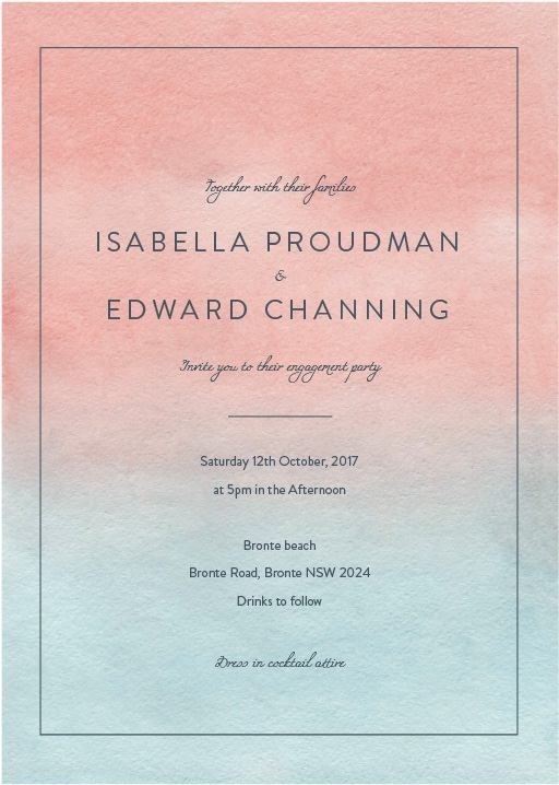 watercolour Engagement Invitation set is online now #paperlust #engagement #engagementinvitation #invitation #engagementcards #engagementin
