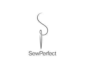 SewPerfect by Logomotive #thread #white #black #sewperfect #needle #idea #and #logo