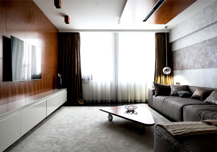 Studio Apartment for Dynamic Couple by Interioburo - living room, interior design, decor, #livingroom