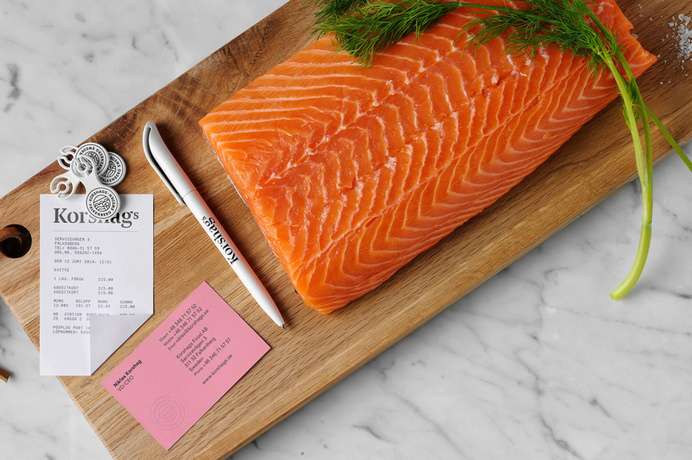 Pink pastel business card and visual identity design for Korshags by Kurppa Hosk #bag #identity #branding