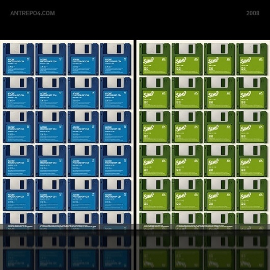 3.5 inch poster set on the Behance Network #repetition #floppy #poster #disk