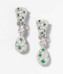 Brillant-Smaragd-Ohrclips