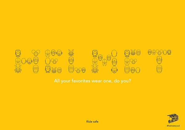 Helmet is cool campaign poster. #helmet # safety #roads