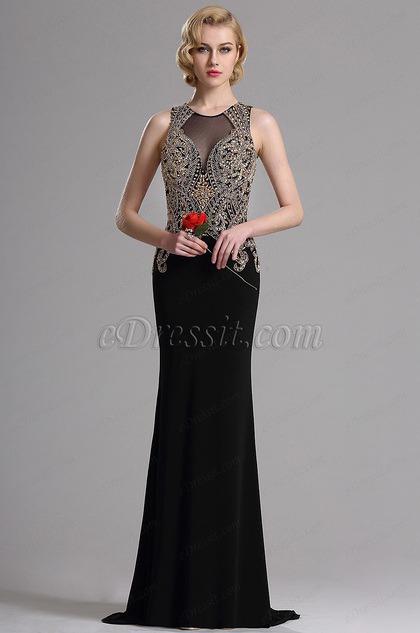 eDressit Sleeveless Beaded Mermaid Prom Evening Gown (36163200)