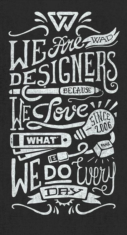 We Are Designers by Javi Bueno #white #handlettering #designers #black #and #typography