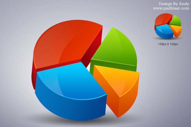 D pie chart icon psd Free Psd. See more inspiration related to Business, Icon, Chart, Colorful, Corporate, Market, Finance, Data, Report, Pie chart, Growth, Psd, Business icons, Share, Financial, Stock, Pie, Stock market and Horizontal on Freepik.