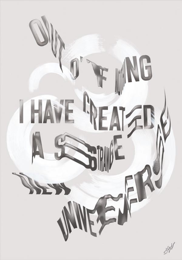 Typography, type, distorted