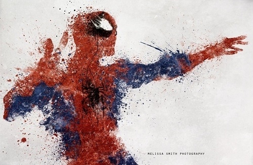 Our Favorite Superheroes Get 'Splattered' - DesignTAXI.com #spiderman #comics #art