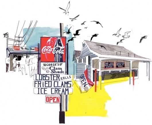 Culture & Travel (US) | Holly Wales | Illustrator & Educator | felt tip marker pen collage handmade colour illustration #illustration