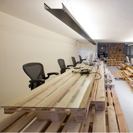 Brandbase Pallets by Most Architecture Dezeen #office #space #work