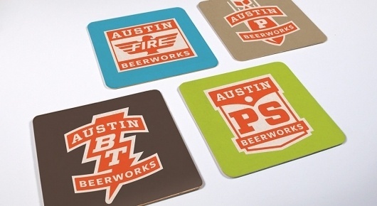 Brand Identity | Austin Beerworks | Helms Workshop #beer #coasters #branding