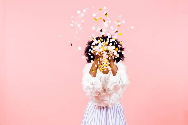Confetti burst of happiness and success