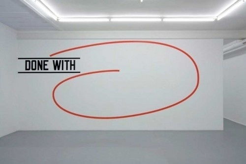 Lawrence Weiner at Micheline Szwajcer (Contemporary Art Daily) #art #typography #text #lawrence weiner #conceptual art
