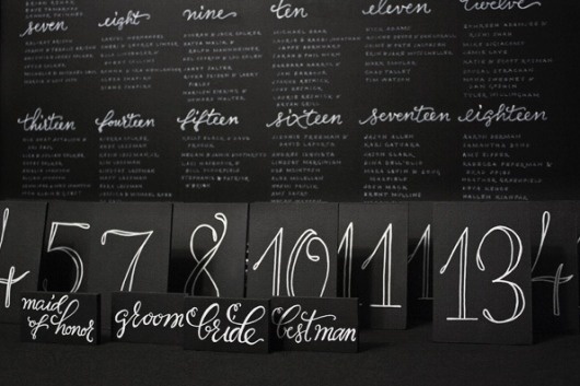 Beautiful Hand-Lettering by Plurabelle Calligraphy | Abduzeedo | Graphic Design Inspiration and Photoshop Tutorials #fonts #calligraphy #lettering #hand #plurabelle #numbers #wedding #typography