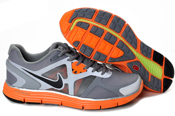 Nike Lunarglide 3 Cool GreyBlack-Total Orange-Reflective Silver Womens Shoe #shoes