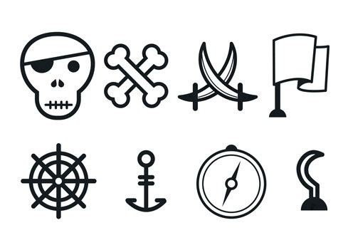 arrg #pirate #vector #skull #icons #flag #sword #anchor #compass