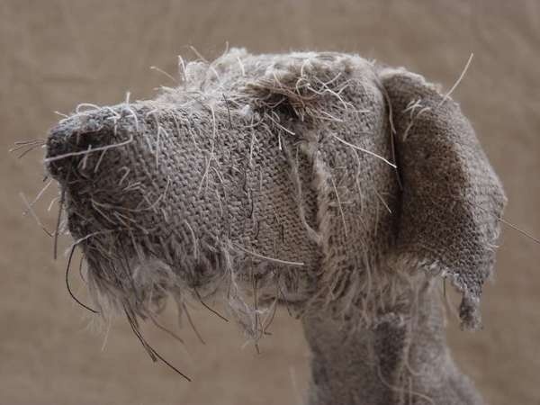Holy Smoke #canvas #sculpture #dog