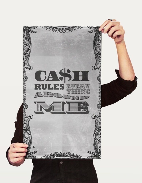 C.R.E.A.M. typography on the Behance Network