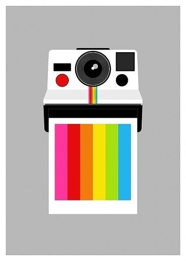 il_fullxfull.217739604.jpg 600×840 pixels #design #graphic #polaroid #illustration #rainbow