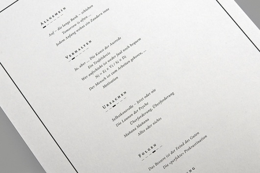 Vom Finden des richtigen Moments on the Behance Network #layout #typography