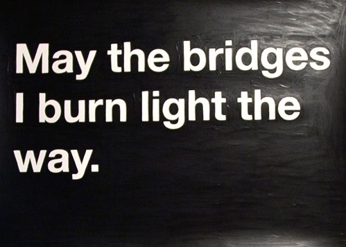 Piccsy :: burning bridges #helvetica