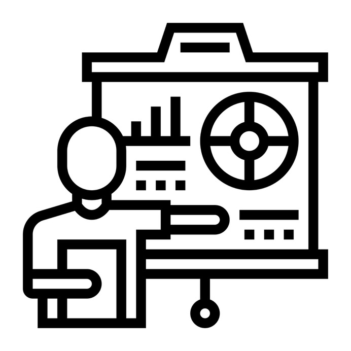 See more icon inspiration related to classroom, teacher, student, blackboard, school, peole, business and finance, training, learning, discussion, conference, presentation, education, analysis and people on Flaticon.
