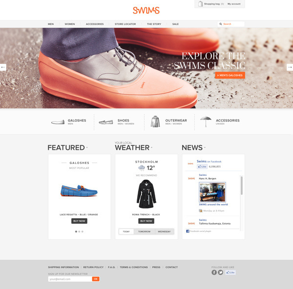 Swims website #marting #design #klausen #island #hyper #web #rickard #roslund #apt