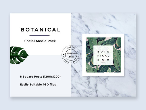 UI8 — Products — Botanical Social Media Pack