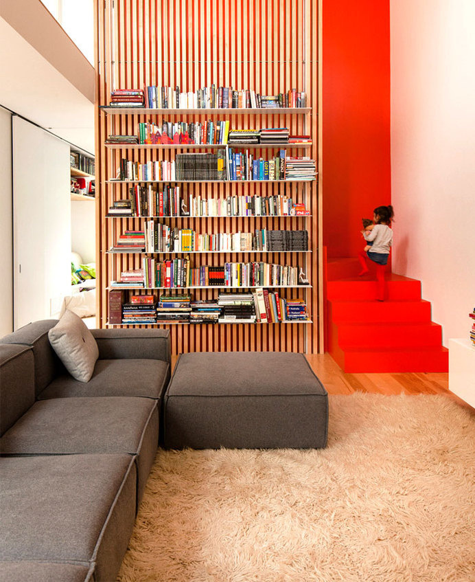 Dynamic and Contemporary Family Home in Montreal soft sitting area modern elegant furniture #interior #design #decor #living #room