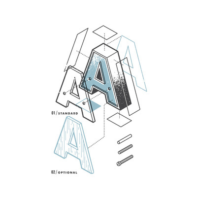 6_the exploded alphabet illustration letter a #alphabet #exploded