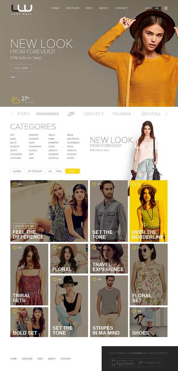 LOOKWAVE - Site Design For Lookbook on Behance #ux #look #design #ui #fashion #web #style