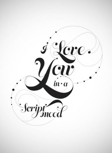 type & lettering on the Behance Network #script #i #you #curly #poster #type #love #typography