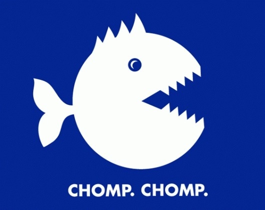 BLOG : Matt Travaille : Graphic Design | Minneapolis #piranha #icon #travaille #fish #retro #pacman #color #logo #futura #blue