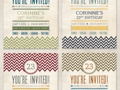 Dribbble - Invitation Postcards by Teela Cunningham #card #birthday