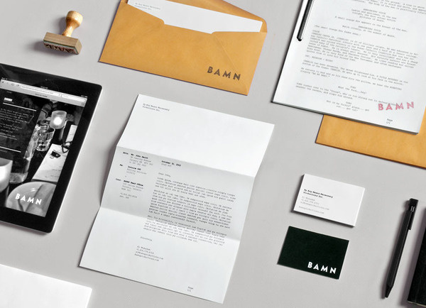 BAMN Stationery #minimal #simple #stationery #bamn