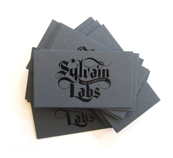 Little Fury :: Sylvain Labs #calligraphy #lettering #script #business #card #print #fury #black #little #collateral #stock #type