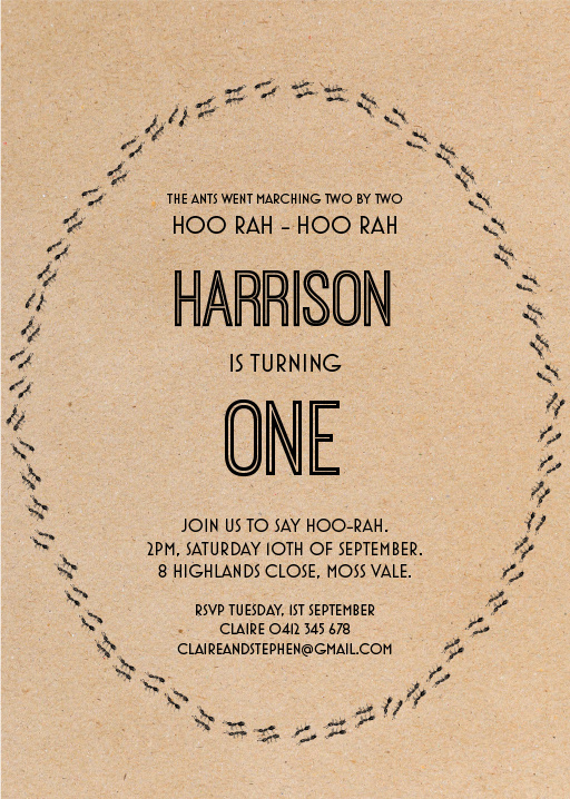 Ants Went Marching - Birthday Invitations #birthday #invitation #birthdayinvitation #paper #design #print #digitalprint #paperlust #wedding