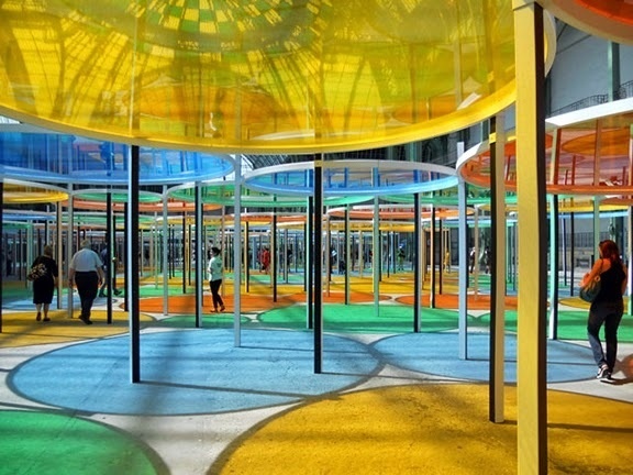 Graphic Statement: Daniel Burens' Technicolor Forest #monumenta #2012 #art #burens #daniel