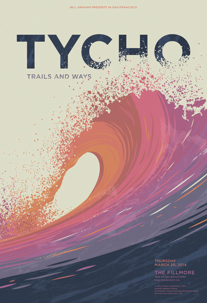 GigPosters.com - Tycho - Trails And Ways #tycho #wave