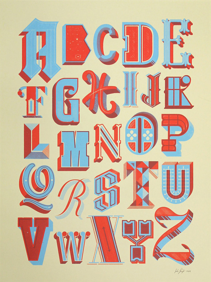 Drop Cap Alphabet Poster #poster #typography