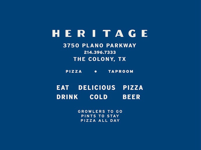 Heritage Pizza Full Lockup tractorbeam lockup type mark pizza logo beer typography branding