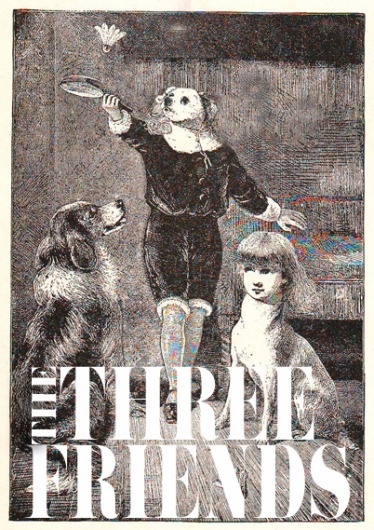 THREEFRIENDS.png (PNG Image, 402x569 pixels) #book #lithograph #illustration #1900s #odd #antique #friends #dog