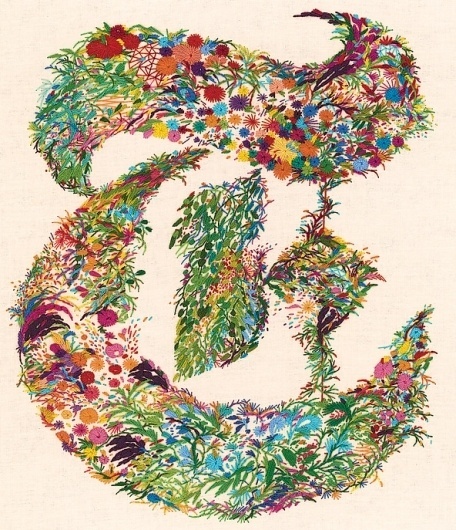 Fashion and Design - T Magazine Blog - NYTimes.com #embroidery #colorful #floral #nature