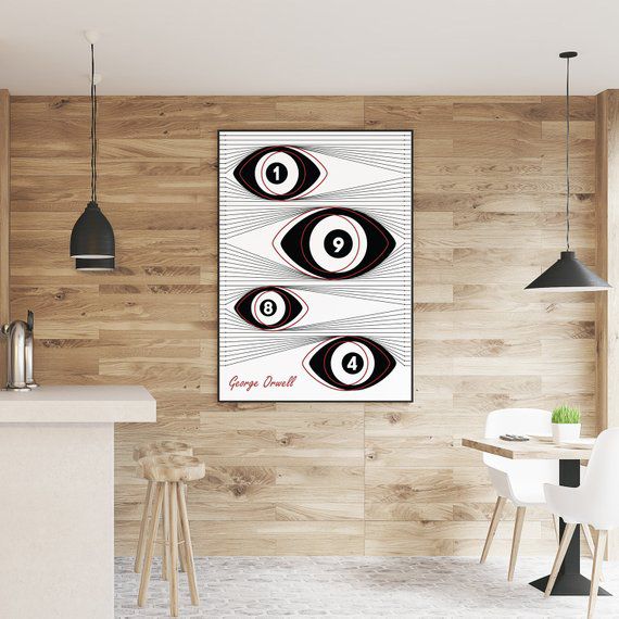 1984 poster George Orwell print big brother poster | Etsy