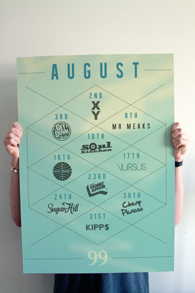 'Whats on' monthly posters #print #poster #geometric #graphic #schedule #monthly