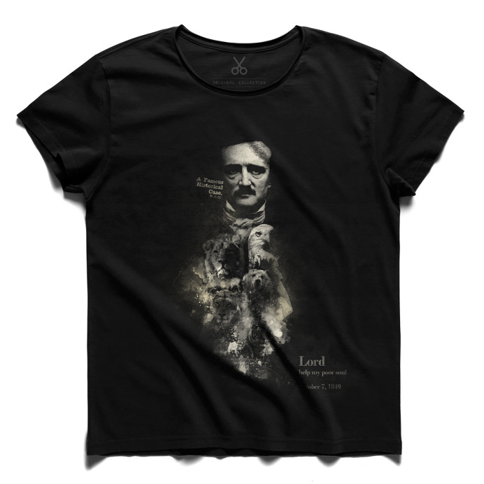 #poe #black #tee #tshirt #poe #raven #bear #lion #author #write #finalsay