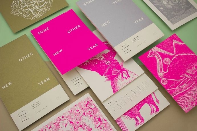 24 Artists, 1 Calendar, 1 Year - Some Other New Year. Much more at: https://www.behance.net/gallery/26223861/Some-Other-New-Year