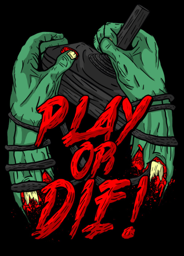 PLAY OR DIE on Behance #die #typography #or #illustration #play #zombie #liceaga #arturo