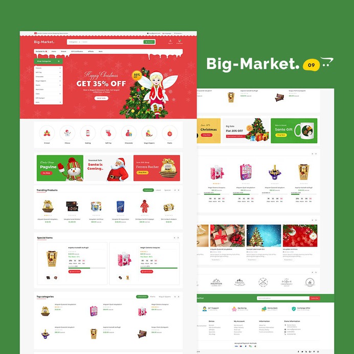 #BigMarket - #Opencart #Multipurpose #Responsive #Theme | #TemplateTrip #eCommerce #Website #Design #Template